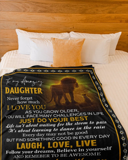 BLANKET FOR DAUGHTER – COMFORT & WARMTH GIFT FROM DAD Sherpa Fleece Quilt Blanket TOBY00 (SKUB12-68)