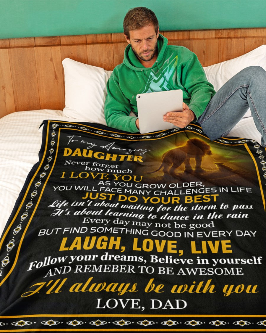 BLANKET FOR DAUGHTER – COMFORT & WARMTH GIFT FROM DAD Sherpa Fleece Quilt Blanket TOBY00 (SKUB12-68)