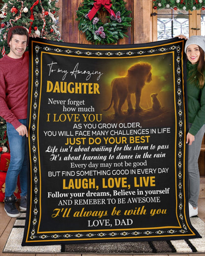 BLANKET FOR DAUGHTER – COMFORT & WARMTH GIFT FROM DAD Sherpa Fleece Quilt Blanket TOBY00 (SKUB12-68)