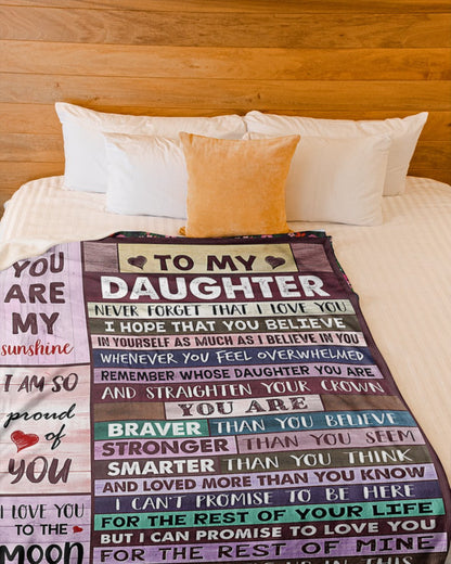 BLANKET FOR DAUGHTER – COMFORT & WARMTH GIFT FROM DAD Sherpa Fleece Quilt Blanket TOBY00