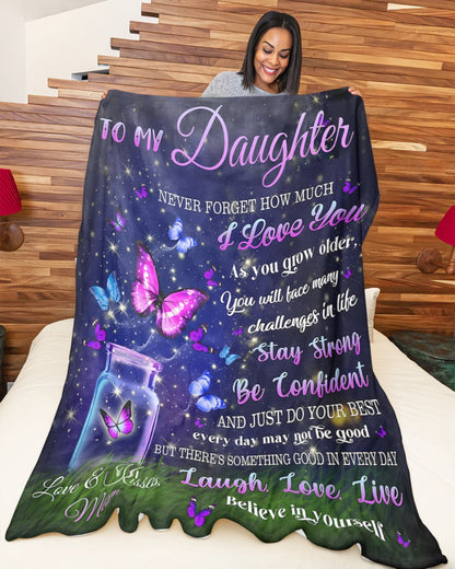 BLANKET FOR DAUGHTER – COMFORT & WARMTH GIFT FROM MOM Sherpa Fleece Quilt Blanket TOBY00 (SKUB12-123)