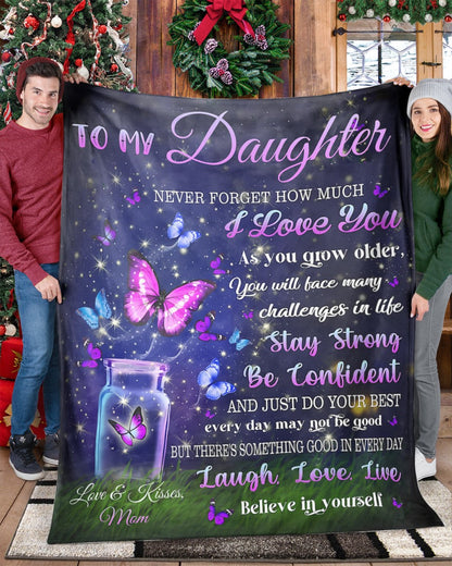 BLANKET FOR DAUGHTER – COMFORT & WARMTH GIFT FROM MOM Sherpa Fleece Quilt Blanket TOBY00 (SKUB12-123)
