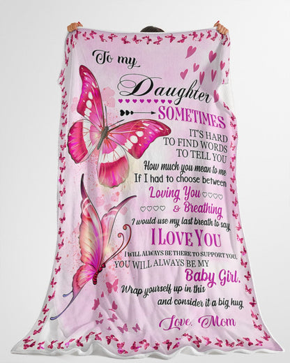 BLANKET FOR DAUGHTER – COMFORT & WARMTH GIFT FROM MOM Sherpa Fleece Quilt Blanket TOBY00