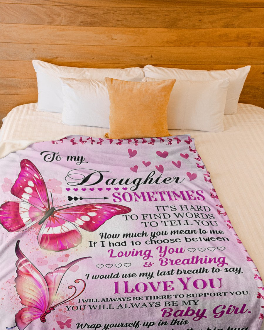BLANKET FOR DAUGHTER – COMFORT & WARMTH GIFT FROM MOM Sherpa Fleece Quilt Blanket TOBY00