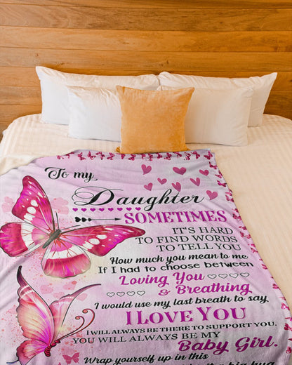 BLANKET FOR DAUGHTER – COMFORT & WARMTH GIFT FROM MOM Sherpa Fleece Quilt Blanket TOBY00