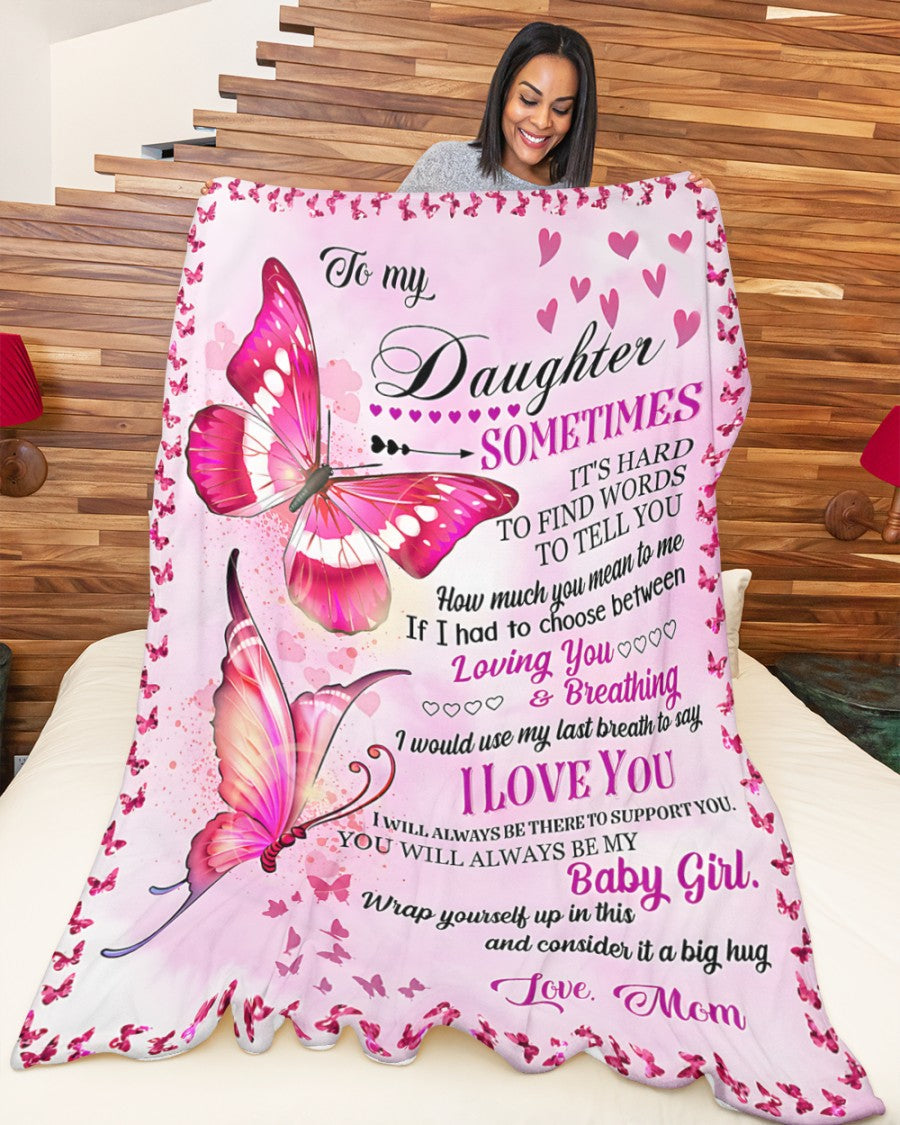 BLANKET FOR DAUGHTER – COMFORT & WARMTH GIFT FROM MOM Sherpa Fleece Quilt Blanket TOBY00