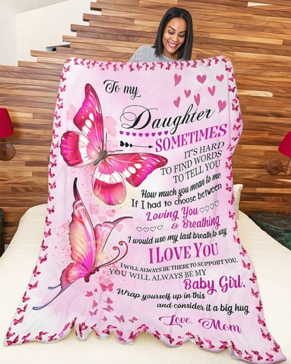 BLANKET FOR DAUGHTER – COMFORT & WARMTH GIFT FROM MOM Sherpa Fleece Quilt Blanket TOBY00