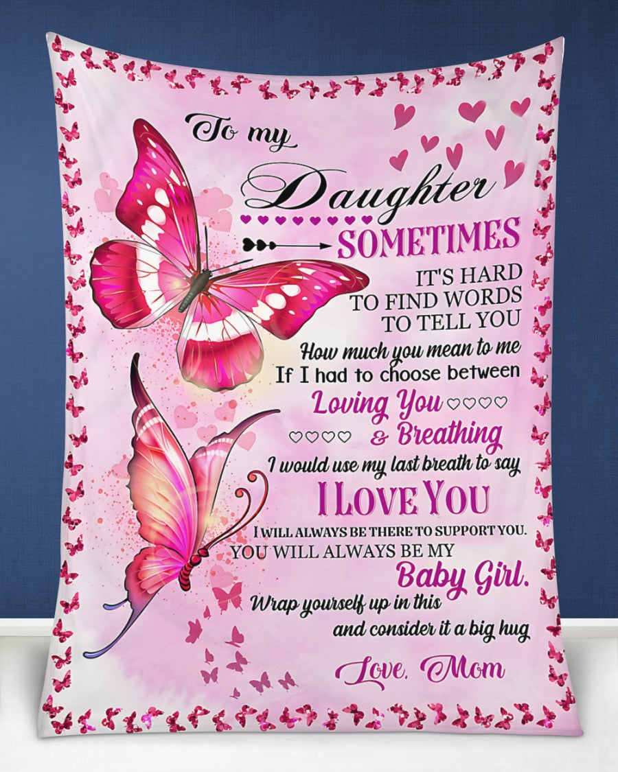 BLANKET FOR DAUGHTER – COMFORT & WARMTH GIFT FROM MOM Sherpa Fleece Quilt Blanket TOBY00