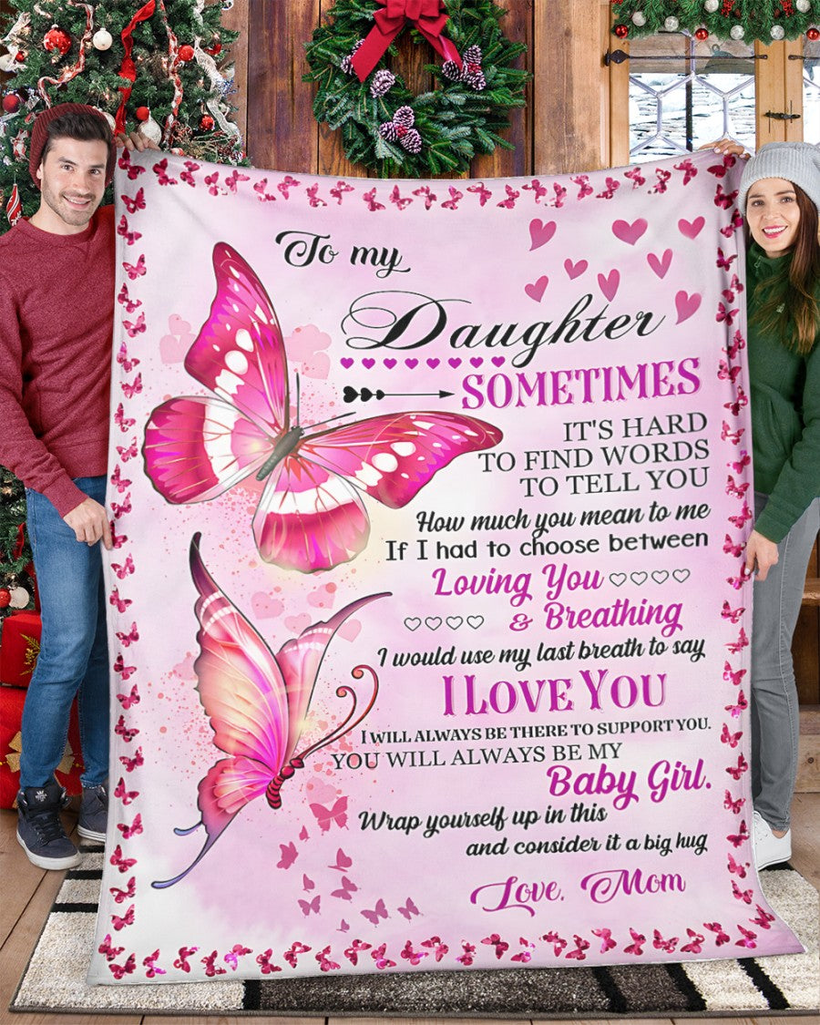 BLANKET FOR DAUGHTER – COMFORT & WARMTH GIFT FROM MOM Sherpa Fleece Quilt Blanket TOBY00