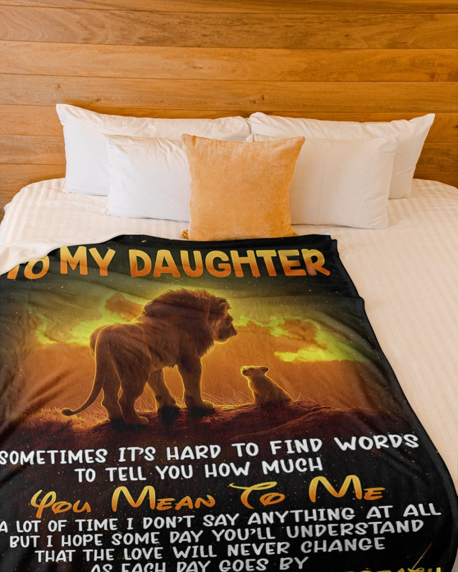 BLANKET FOR DAUGHTER – COMFORT & WARMTH GIFT FROM DAD Sherpa Fleece Quilt Blanket TOBY00