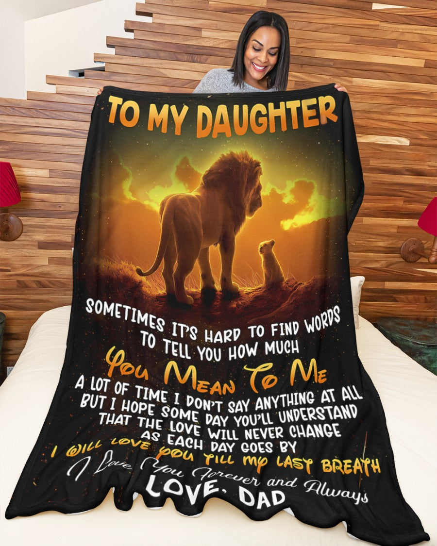 BLANKET FOR DAUGHTER – COMFORT & WARMTH GIFT FROM DAD Sherpa Fleece Quilt Blanket TOBY00