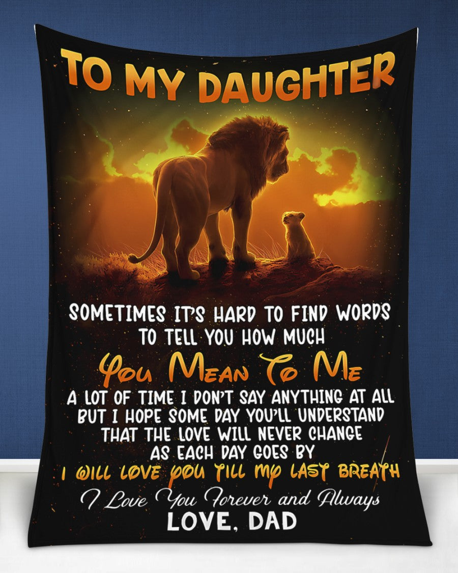 BLANKET FOR DAUGHTER – COMFORT & WARMTH GIFT FROM DAD Sherpa Fleece Quilt Blanket TOBY00