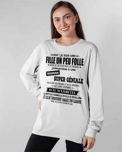 T-SHIRT JE SUIS UNE FILLE CHANCEUSE – CADEAU TOUCHANT DE MAMAN INCROYABLE - frTOBY00
