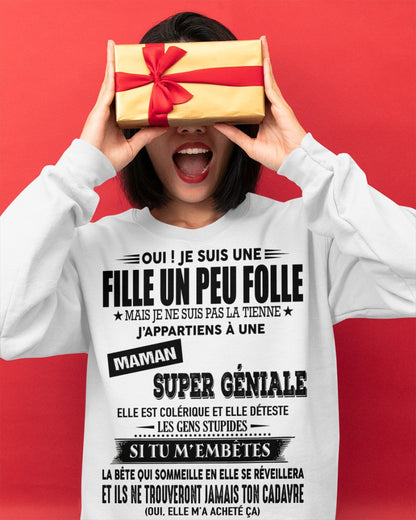 T-SHIRT JE SUIS UNE FILLE CHANCEUSE – CADEAU TOUCHANT DE MAMAN INCROYABLE - frTOBY00