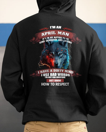 APRIL - KNOW HOW TO RESPECT - BIRTHDAY T-SHIRT FOR MEN - TOBY04 (SKU12-162-04)
