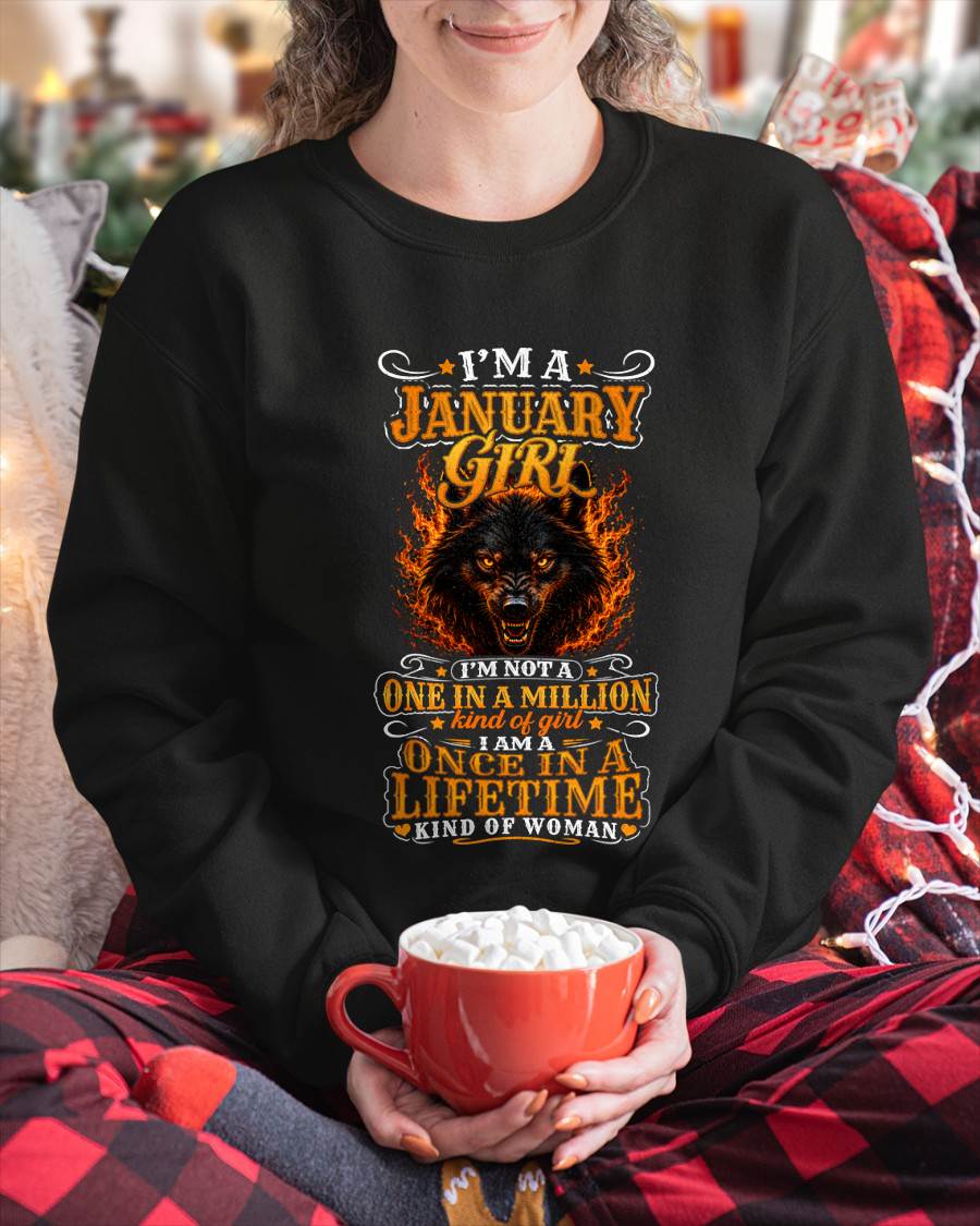 JANUARY – "I AM A ONCE IN A LIFETIME KIND OF WOMAN" – YELLOW VERSION – T – SHIRT FOR WOMEN – TIEN01 (SKU2607-327-01)