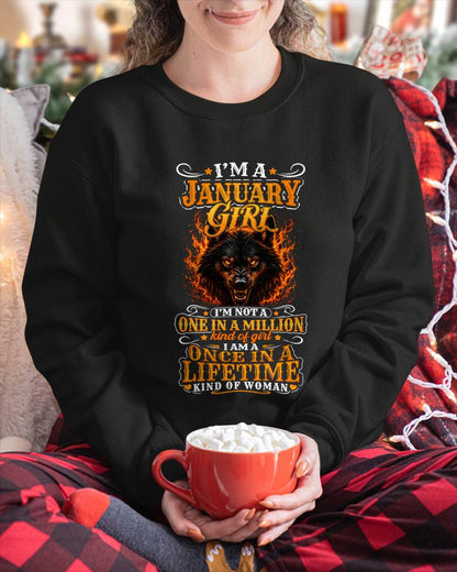 JANUARY – "I AM A ONCE IN A LIFETIME KIND OF WOMAN" – YELLOW VERSION – T – SHIRT FOR WOMEN – TIEN01 (SKU2607-327-01)