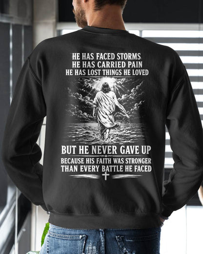 HE NEVER GAVE UP - SHIRTS FOR MENS- TOBY00 (SKU2608-372)