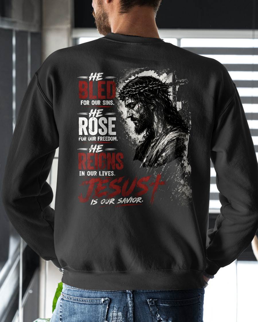 HE BLED FOR OUR SINS- SHIRTS FOR MEN - TOBY00 (SKU2608-20)