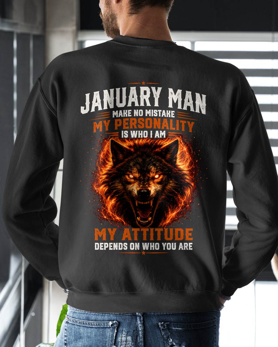 ANIMAL SPIRIT WOLF SHIRT - JANUARY MAN MAKE NO MISTAKE - toby01 (SKU2608-109-01)