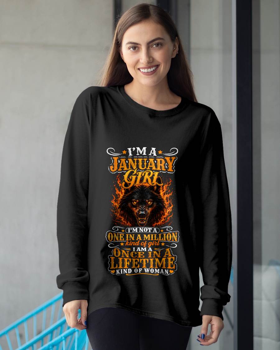 JANUARY – "I AM A ONCE IN A LIFETIME KIND OF WOMAN" – YELLOW VERSION – T – SHIRT FOR WOMEN – TIEN01 (SKU2607-327-01)