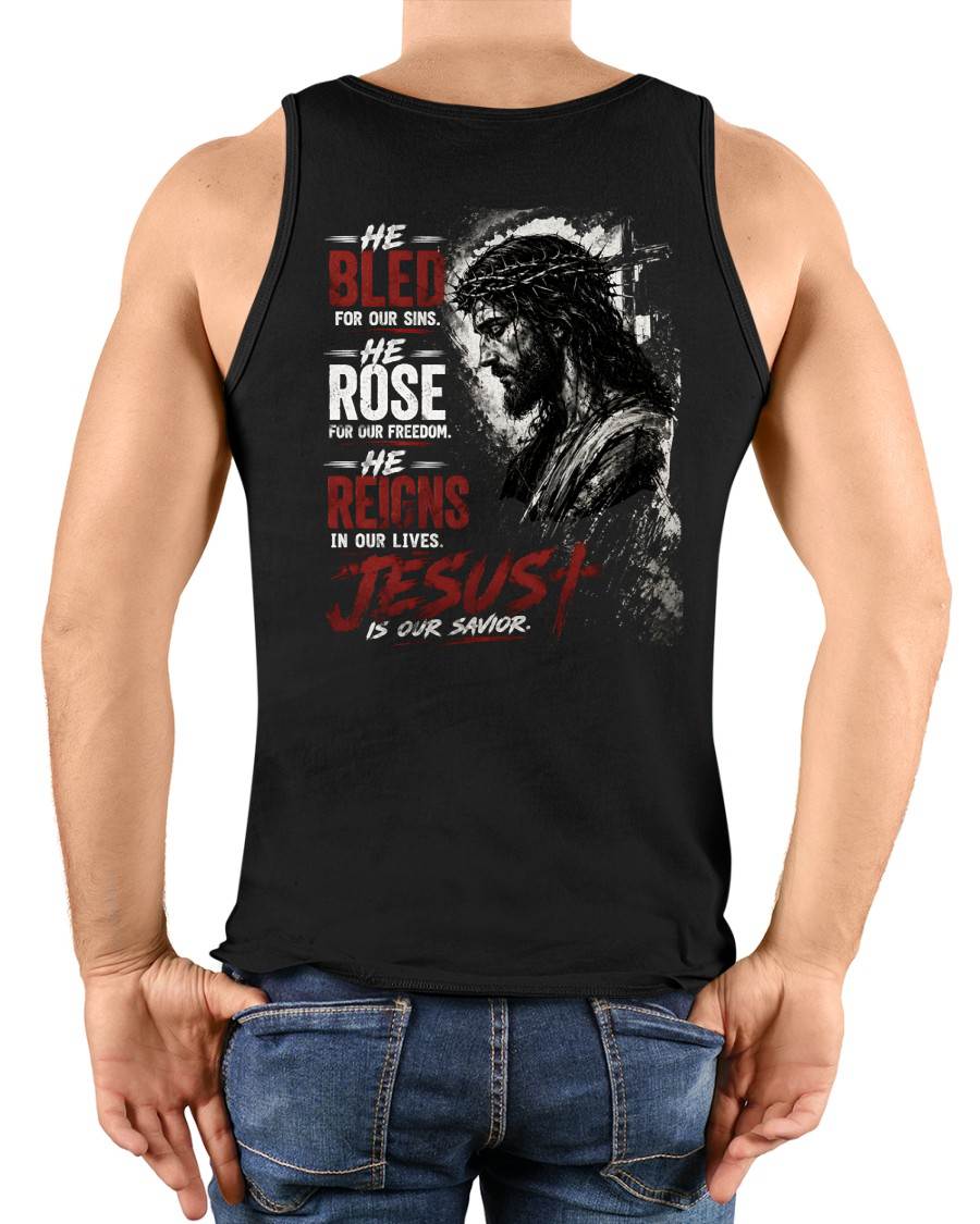 HE BLED FOR OUR SINS- SHIRTS FOR MEN - TOBY00 (SKU2608-20)