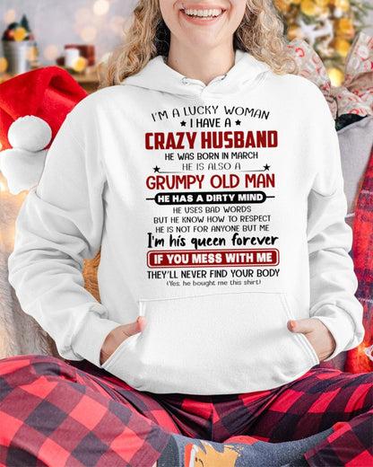 MARCH - TO MY WIFE - I'M A LUCKY WOMAN - GIFT FROM HUSBAND - TOBY03 (SKU12-282-03)
