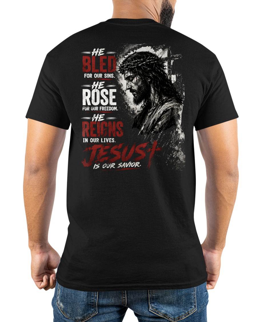 HE BLED FOR OUR SINS- SHIRTS FOR MEN - TOBY00 (SKU2608-20)