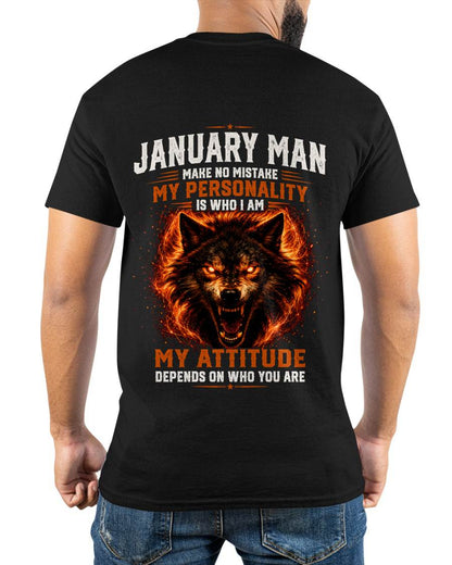 ANIMAL SPIRIT WOLF SHIRT - JANUARY MAN MAKE NO MISTAKE - toby01 (SKU2608-109-01)