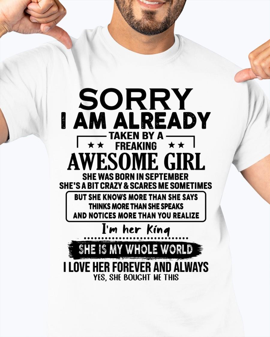 September - Awesome Girl born in September - Special gift for your boyfriend - From Wife TOBY09 (SKU.AT16)