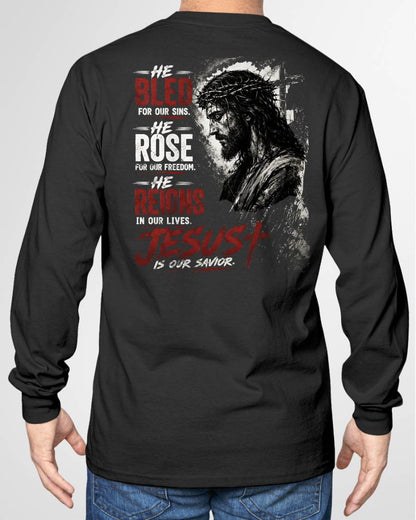 HE BLED FOR OUR SINS- SHIRTS FOR MEN - TOBY00 (SKU2608-20)