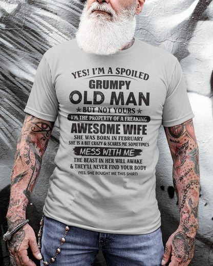 Awesome wife February - Perfect gift for husband From Wife - TOBY02 (SKU96-68-02)