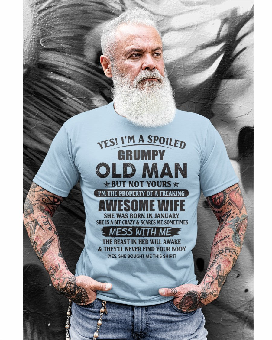 Awesome wife January - Perfect gift for husband From Wife - TOBY01 (SKU96-68-01)