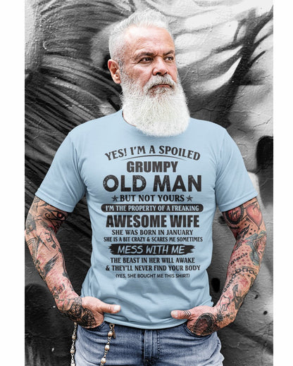 Awesome wife January - Perfect gift for your husband from wife - TOBY01 (SKU96-68-01)