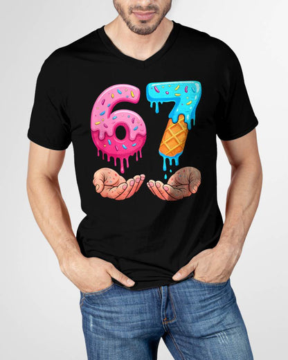 ICE CREAM 6 7 - UNISEX MEME T-SHIRT - TOBY00