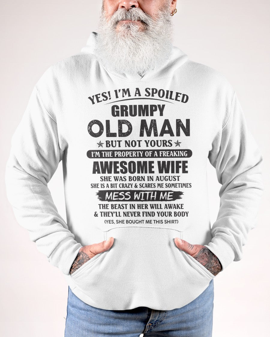 Awesome wife August - Perfect gift for husband from wife - TOBY08 (SKU96-68-08)