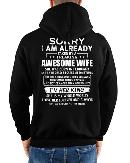 Awesome wife February - Perfect gift for husband from wife - TOBY02 (SKU68-79-02)