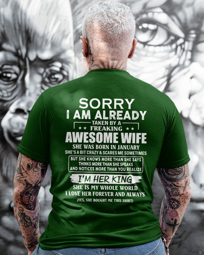 Awesome wife January - Perfect gift for husband from wife - TOBY01 (SKU68-79-01)