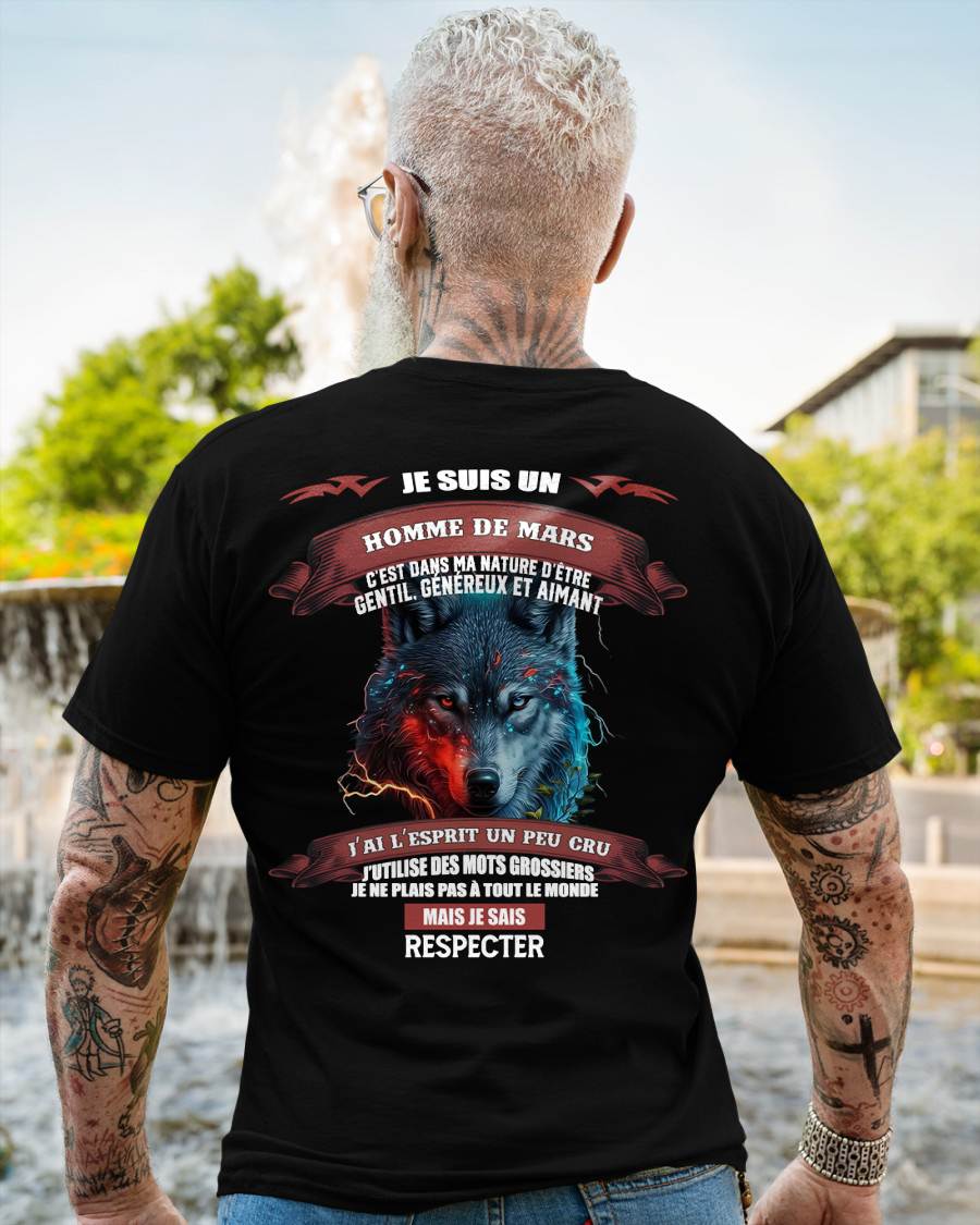 MARS - JE SAIS RESPECTER – T-SHIRT D’ANNIVERSAIRE POUR HOMME - frTOBY03 (SKU12-266-03)