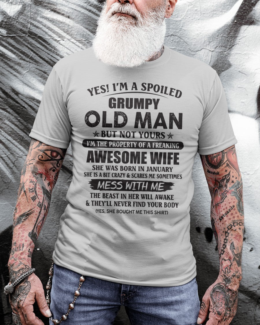 Awesome wife January - Perfect gift for husband From Wife - TOBY01 (SKU96-68-01)