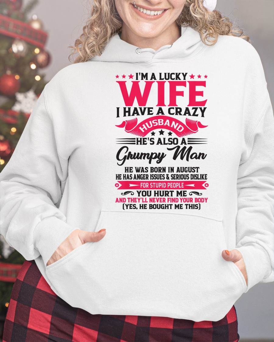 AUGUST - TO MY WIFE - I'M A LUCKY WIFE - GIFT FROM HUSBAND - TOBY08 (SKU10-136-08)