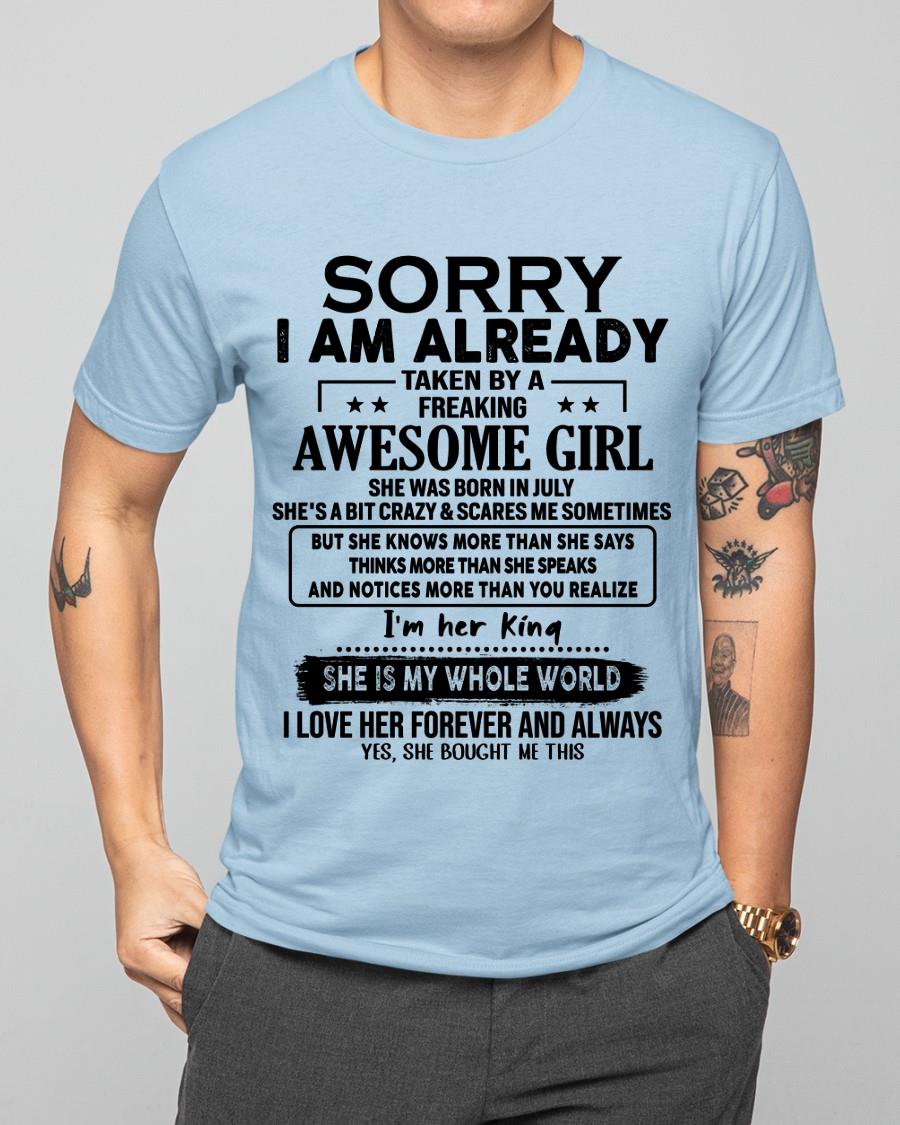 July - Awesome Girl born in July - Special gift for your boyfriend - From Wife TOBY07 (SKU.AT16)