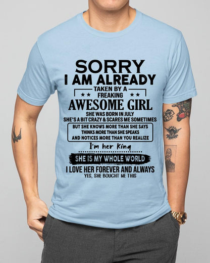 July - Awesome Girl born in July - Special gift for your boyfriend - From Wife TOBY07 (SKU.AT16)