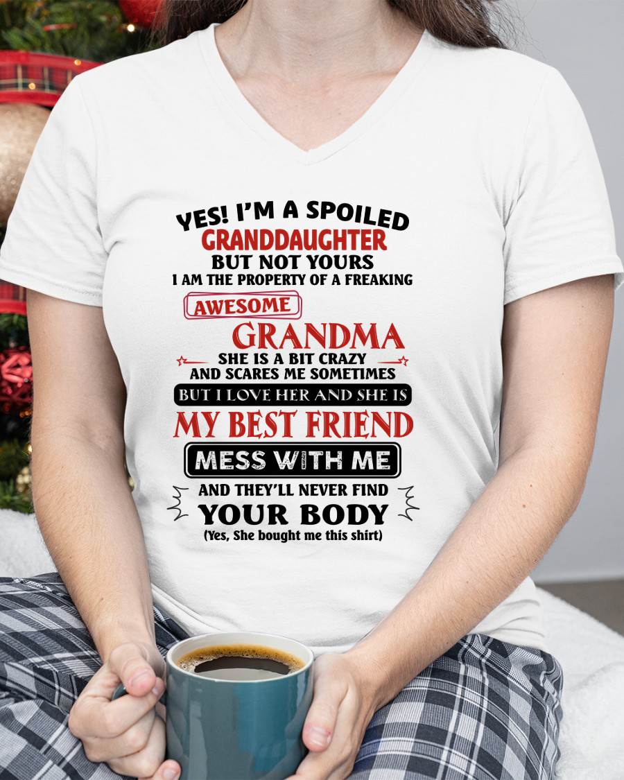 "YES! I'M A SPOILED GRANDDAUGHTER" – GIFT FROM GRANDMA TO GRANDDAUGHTER – TOBY00 (SKU2607-295-00)