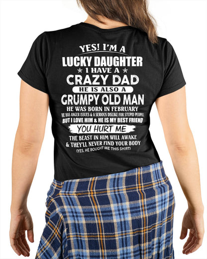 February - Awesome Grumpy Old Dad - Special gift for your daughter From Dad - XUAN02 (SKU10-50-02)