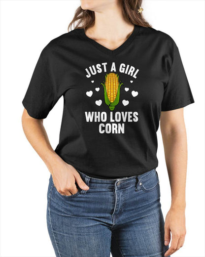 JUST A GIRL WHO LOVES CORN - SHIRTS FOR WOMEN - TOBY00 (SKU4837-02)