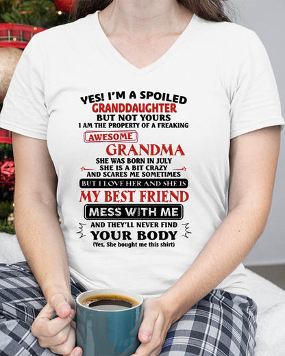 JULY, "YES! I'M A SPOILED GRANDDAUGHTER" –  GIFT FROM GRANDMA TO GRANDDAUGHTER – TOBY07 (SKU2607-295-07)