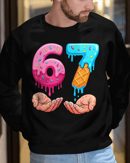 ICE CREAM 6 7 - UNISEX MEME T-SHIRT - TOBY00