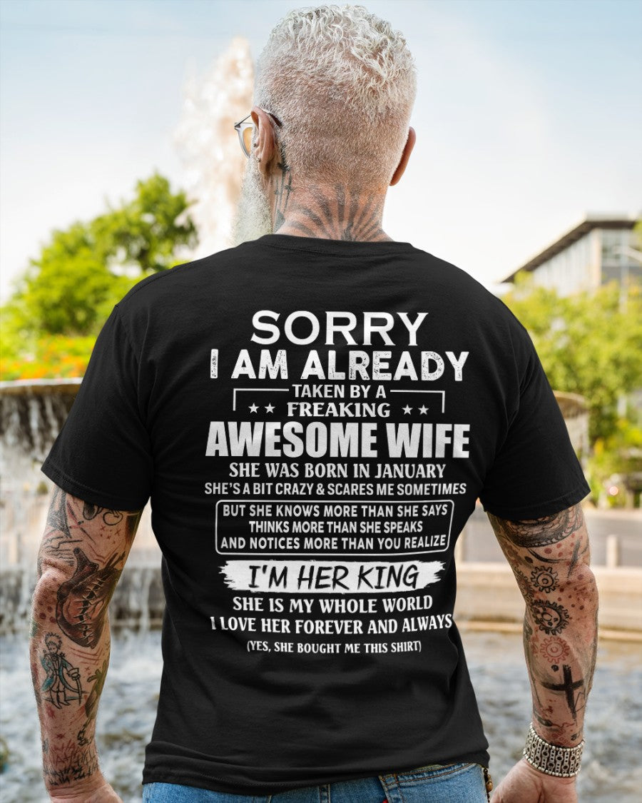 Awesome wife January - Perfect gift for husband from wife - TOBY01 (SKU68-79-01)