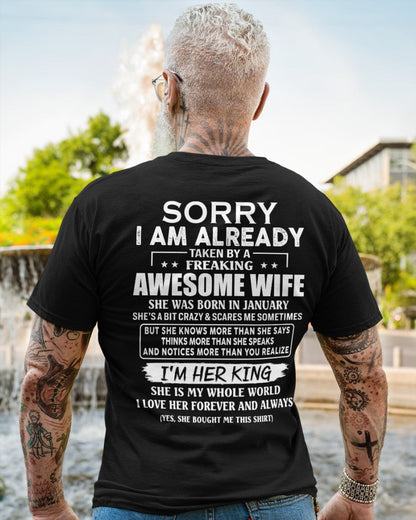 Awesome wife January - Perfect gift for husband from wife - TOBY01 (SKU68-79-01)
